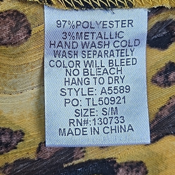 NWT Umgee Jungle Nights Gold Black & Brown Animal Print Sheer Cocoon Cardigan - Picture 15 of 16